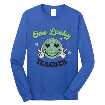 One Lucky Teacher Retro St Patrick’s Day School Appreciation Gift Long Sleeve Shirt