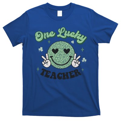 One Lucky Teacher Retro St Patrick’s Day School Appreciation Gift T-Shirt