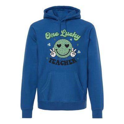 One Lucky Teacher Retro St Patrick’s Day School Appreciation Gift Premium Hoodie