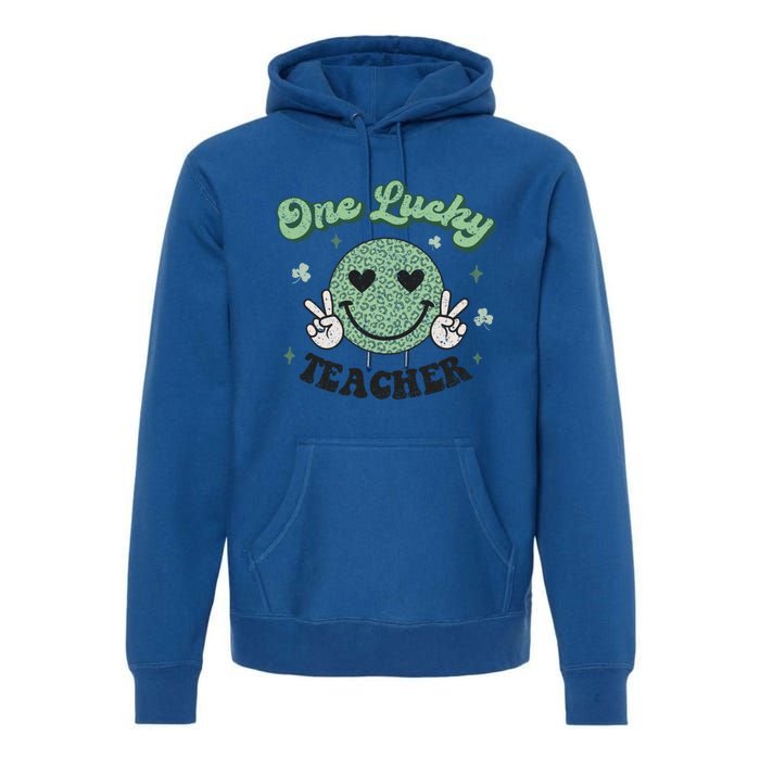 One Lucky Teacher Retro St Patrick’s Day School Appreciation Gift Premium Hoodie