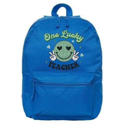 One Lucky Teacher Retro St Patrick’s Day School Appreciation Gift 16 in Basic Backpack