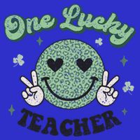 One Lucky Teacher Retro St Patrick’s Day School Appreciation Gift 16 in Basic Backpack