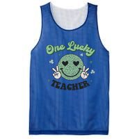 One Lucky Teacher Retro St Patrick’s Day School Appreciation Gift Mesh Reversible Basketball Jersey Tank