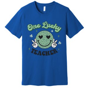 One Lucky Teacher Retro St Patrick’s Day School Appreciation Gift Premium T-Shirt