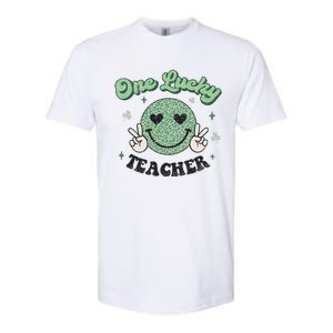 One Lucky Teacher Retro St Patrick’s Day School Appreciation Gift Softstyle CVC T-Shirt