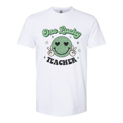 One Lucky Teacher Retro St Patrick’s Day School Appreciation Gift Softstyle CVC T-Shirt