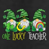 One Lucky Teacher Gnome St Patrick's Day Adult Drive Performance Visor