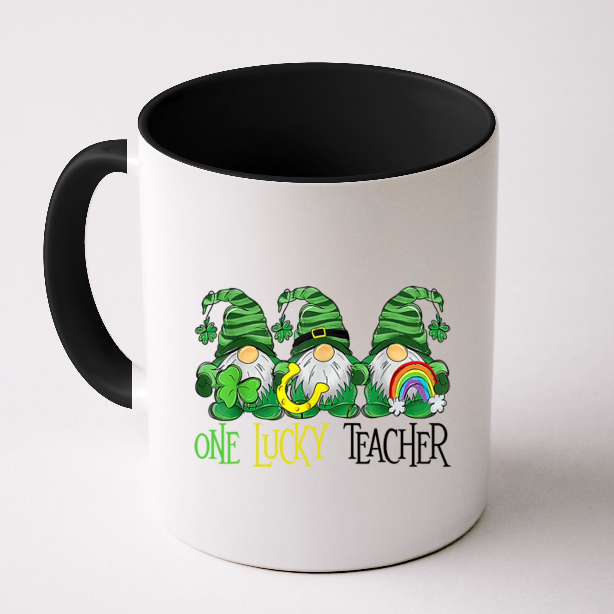 One Lucky Teacher Gnome St Patrick's Day Mug