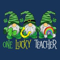 One Lucky Teacher Gnome St Patrick's Day Cool Comfort Performance Bucket Hat