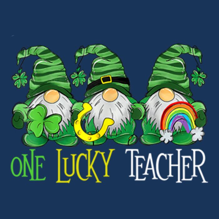 One Lucky Teacher Gnome St Patrick's Day Cool Comfort Performance Bucket Hat