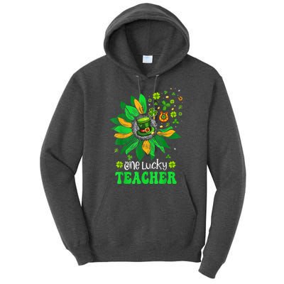 One Lucky Teacher St Patrick's Day Sunflower Tall Hoodie