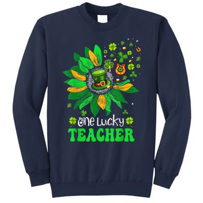 One Lucky Teacher St Patrick's Day Sunflower Sweatshirt