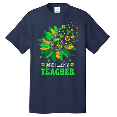 One Lucky Teacher St Patrick's Day Sunflower Tall T-Shirt