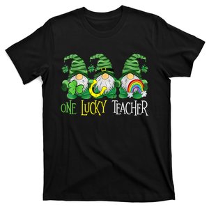 One Lucky Teacher Gnomes Happy St Patrick's Day Gnome Irish T-Shirt