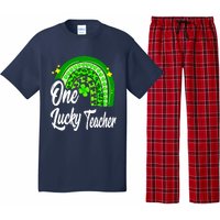 One Lucky Teacher Rainbow Leopard St Patrick’s Day Pajama Set