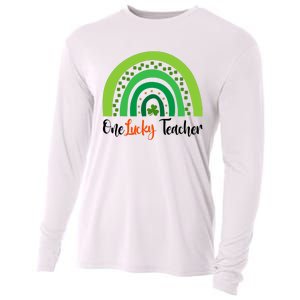 One Lucky Teacher Rainbow Funny St Patrick’s Day Cooling Performance Long Sleeve Crew