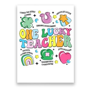 One Lucky Teacher Retro Teacher St PatrickS Day Teaching Poster