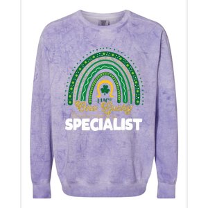 One Lucky Technology Specialist Rainbow St Patricks Day Gift Colorblast Crewneck Sweatshirt