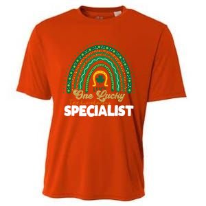 One Lucky Technology Specialist Rainbow St Patricks Day Gift Cooling Performance Crew T-Shirt