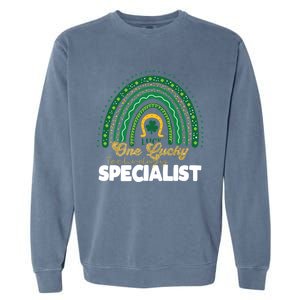 One Lucky Technology Specialist Rainbow St Patricks Day Gift Garment-Dyed Sweatshirt