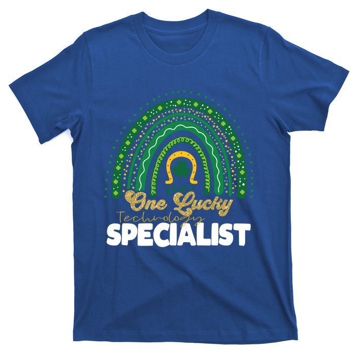 One Lucky Technology Specialist Rainbow St Patricks Day Gift T-Shirt