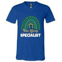 One Lucky Technology Specialist Rainbow St Patricks Day Gift V-Neck T-Shirt