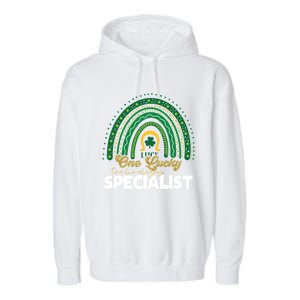 One Lucky Technology Specialist Rainbow St Patricks Day Gift Garment-Dyed Fleece Hoodie