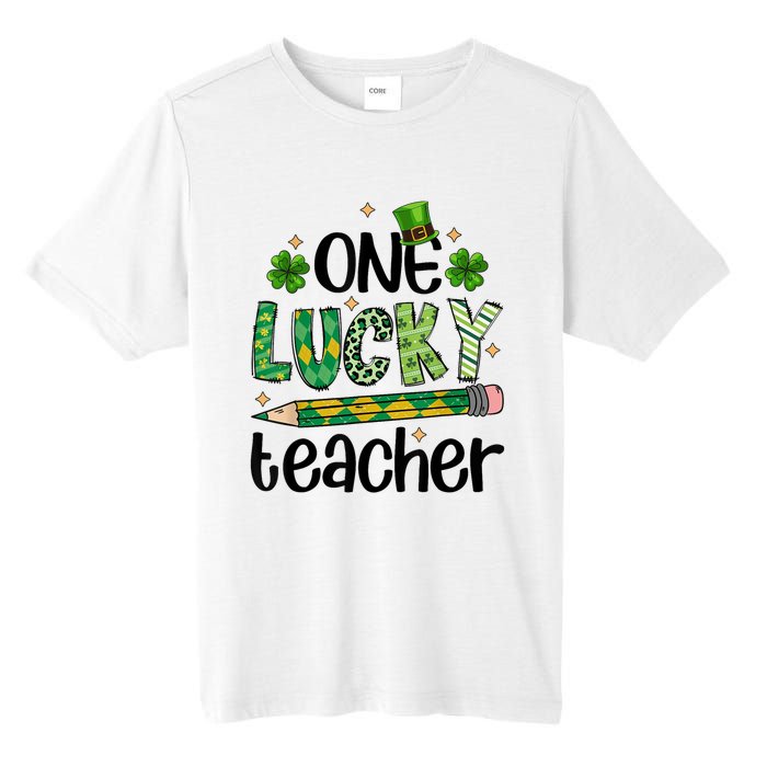 One Lucky Teacher St. Patrick S Day Irish Teacher Shamrock Tall Fusion ChromaSoft Performance T-Shirt