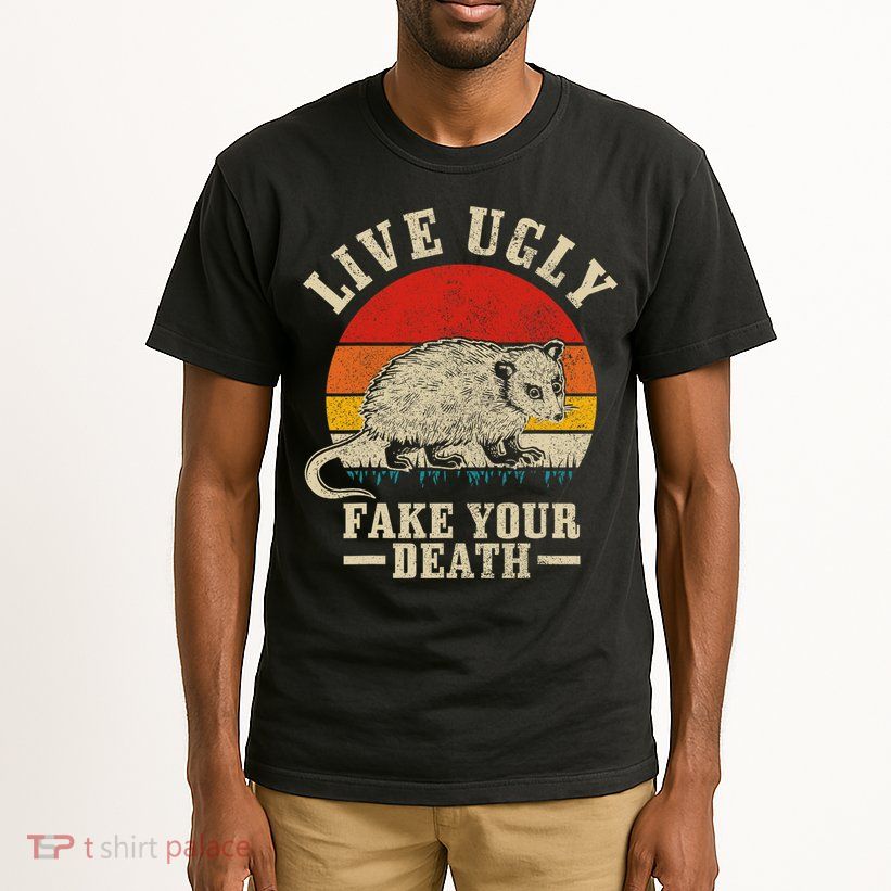 Opossum Live Ugly Fake Your Death Vintage Funny Opossum Tall T-Shirt