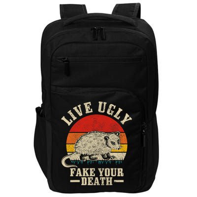Opossum Live Ugly Fake Your Death Vintage Funny Opossum Impact Tech Backpack