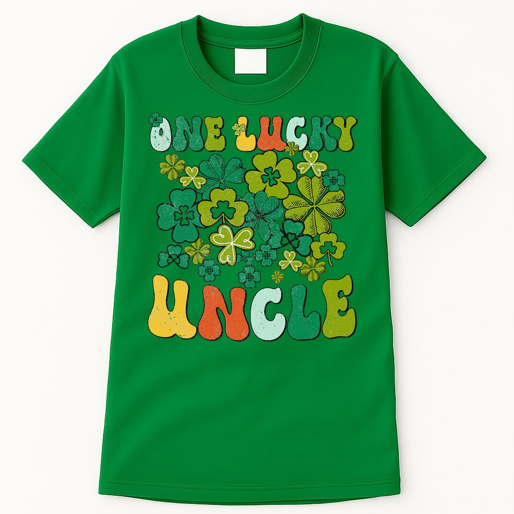 One Lucky Uncle Happy St Patrick's Day Irish Family Tall T-Shirt