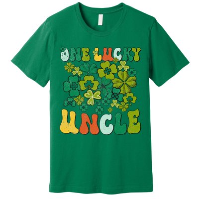 One Lucky Uncle Happy St Patrick's Day Irish Family Premium T-Shirt