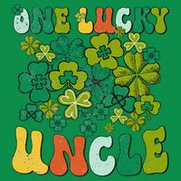 One Lucky Uncle Happy St Patrick's Day Irish Family Kids T-Shirt