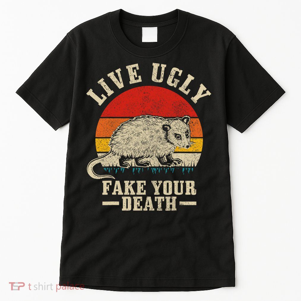 Opossum Live Ugly Fake Your Death Vintage Funny Opossum Tall T-Shirt