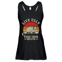 Opossum Live Ugly Fake Your Death Vintage Funny Opossum Ladies Essential Flowy Tank