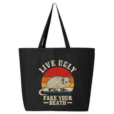 Opossum Live Ugly Fake Your Death Vintage Funny Opossum 25L Jumbo Tote