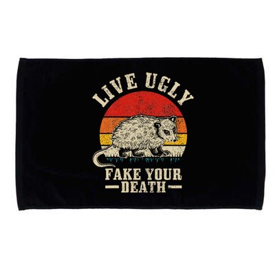 Opossum Live Ugly Fake Your Death Vintage Funny Opossum Microfiber Hand Towel