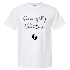 Our Little Valentine Valentines Day Pregnancy Announcet Gift Garment-Dyed Heavyweight T-Shirt