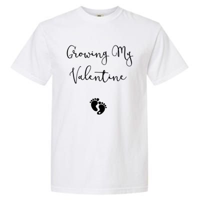 Our Little Valentine Valentines Day Pregnancy Announcet Gift Garment-Dyed Heavyweight T-Shirt