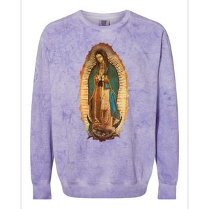 Our Lady Virgen De Guadalupe Virgin Mary Colorblast Crewneck Sweatshirt