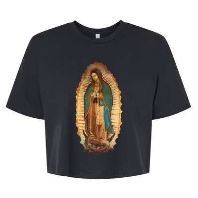 Our Lady Virgen De Guadalupe Virgin Mary Bella+Canvas Jersey Crop Tee