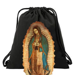 Our Lady Virgen De Guadalupe Virgin Mary Drawstring Bag