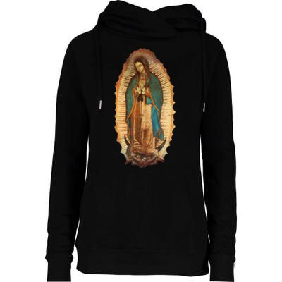 Our Lady Virgen De Guadalupe Virgin Mary Womens Funnel Neck Pullover Hood