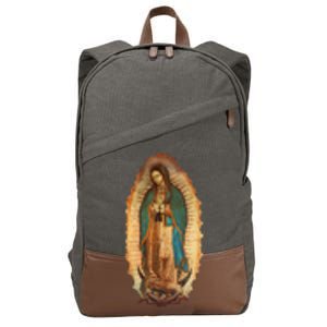 Our Lady Virgen De Guadalupe Virgin Mary Cotton Canvas Backpack