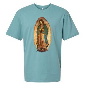 Our Lady Virgen De Guadalupe Virgin Mary Sueded Cloud Jersey T-Shirt