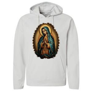 Our Lady Virgen De Guadalupe Virgin Mary Catholic Saint Art Performance Fleece Hoodie