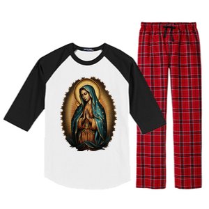 Our Lady Virgen De Guadalupe Virgin Mary Catholic Saint Art Raglan Sleeve Pajama Set