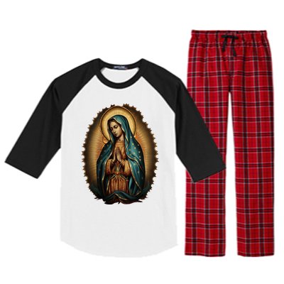 Our Lady Virgen De Guadalupe Virgin Mary Catholic Saint Art Raglan Sleeve Pajama Set