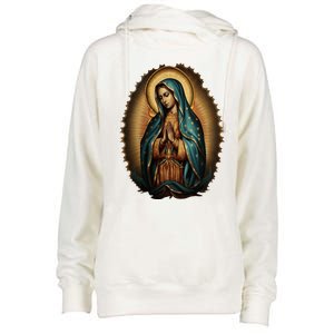 Our Lady Virgen De Guadalupe Virgin Mary Catholic Saint Art Womens Funnel Neck Pullover Hood