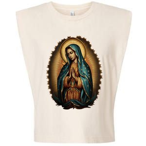 Our Lady Virgen De Guadalupe Virgin Mary Catholic Saint Art Garment-Dyed Women's Muscle Tee